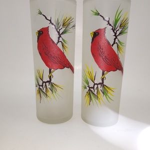 Set of beautiful hand painted vintage glasses